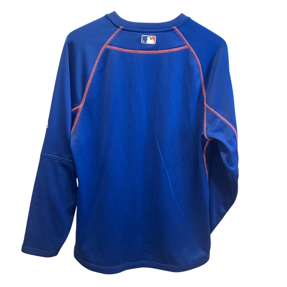 New York Mets Majestic Blue Thermal Base Pullover Long Sleeve Top Size Small - Picture 8 of 15